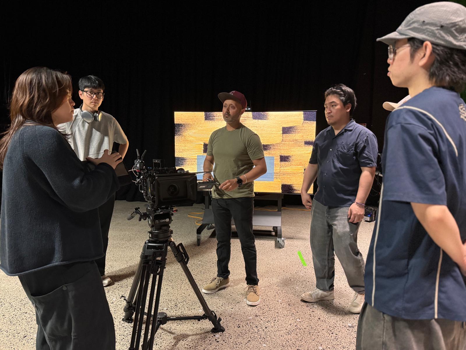 On set — camera department