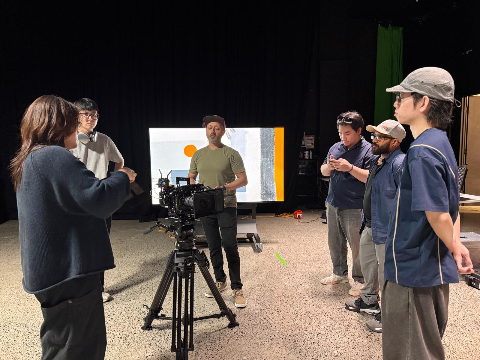 On set — camera department